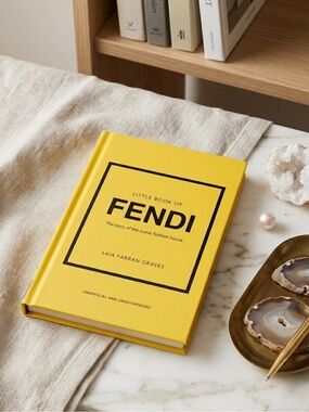 Little Book of Fendi Hardcover Fashion Coffee Table Book Yellow Designer Luxury